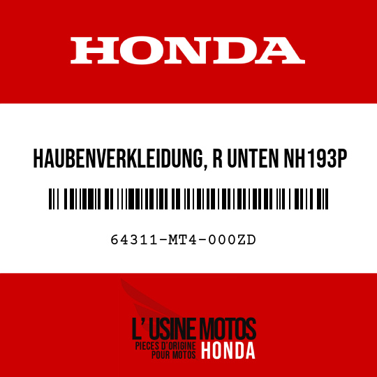 image de 64311-MT4-000ZD HAUBENVERKLEIDUNG, R UNTEN NH193P 