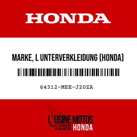 image de 64312-MEE-J20ZA MARKE, L UNTERVERKLEIDUNG (HONDA) TYPE1