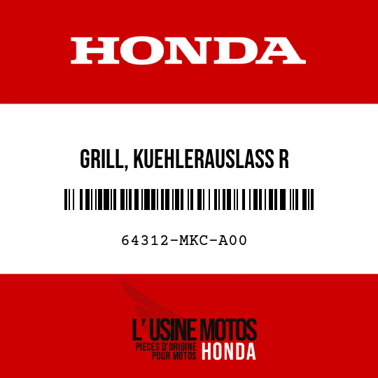 image de 64312-MKC-A00 GRILL, KUEHLERAUSLASS R