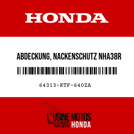 image de 64313-KTF-640ZA ABDECKUNG, NACKENSCHUTZ NHA38R 