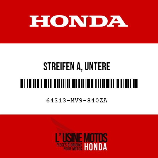 image de 64313-MV9-840ZA STREIFEN A, UNTERE WINDLAUFABDECKUNG, R () TYPE24