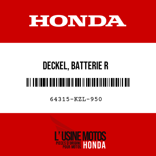 image de 64315-KZL-950 DECKEL, BATTERIE R