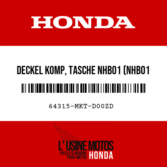 image de 64315-MKT-D00ZD DECKEL KOMP, TASCHE NHB01 (NHB01 GRAFIT-SCHWARZ)