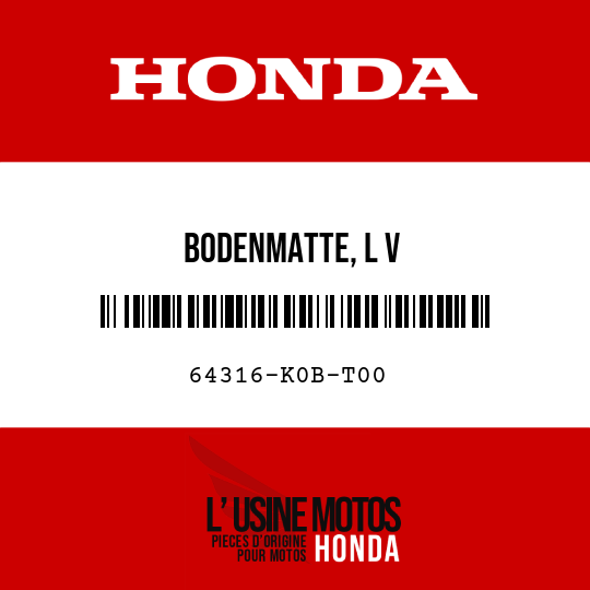 image de 64316-K0B-T00 BODENMATTE, L V
