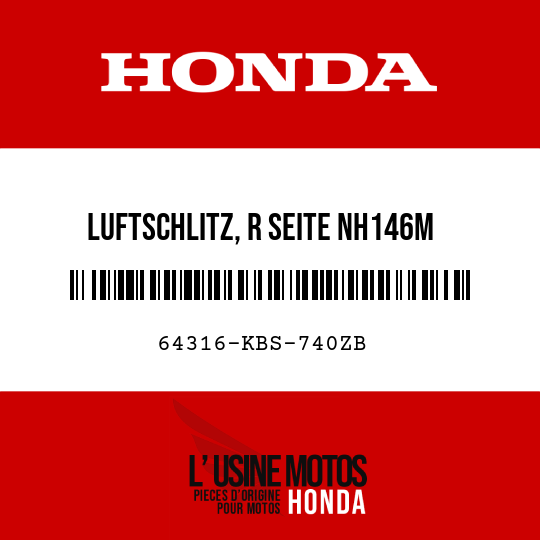 image de 64316-KBS-740ZB LUFTSCHLITZ, R SEITE NH146M 