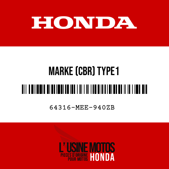 image de 64316-MEE-940ZB MARKE (CBR) TYPE1