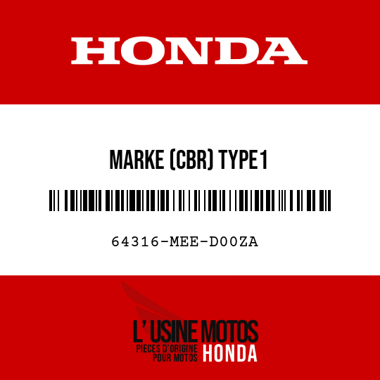 image de 64316-MEE-D00ZA MARKE (CBR) TYPE1
