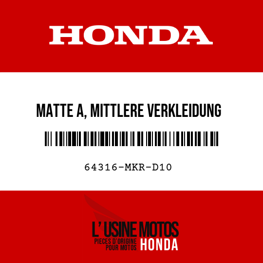 image de 64316-MKR-D10 MATTE A, MITTLERE VERKLEIDUNG