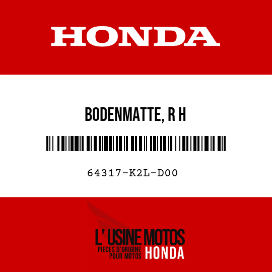image de 64317-K2L-D00 BODENMATTE, R H