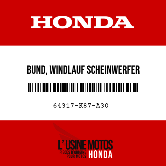 image de 64317-K87-A30 BUND, WINDLAUF SCHEINWERFER