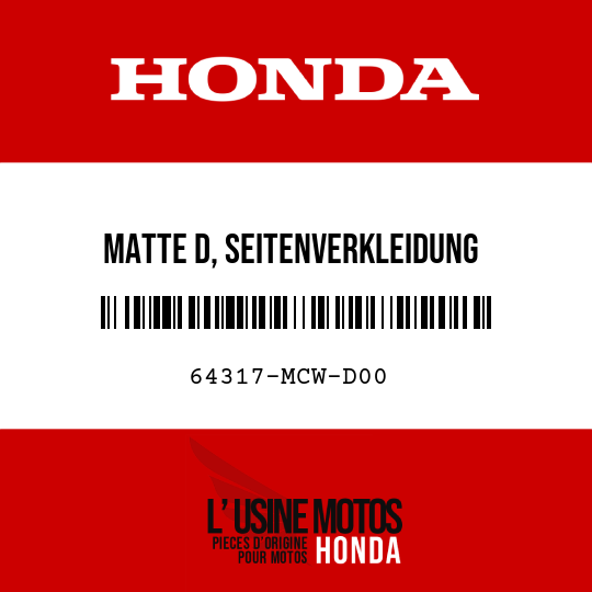 image de 64317-MCW-D00 MATTE D, SEITENVERKLEIDUNG