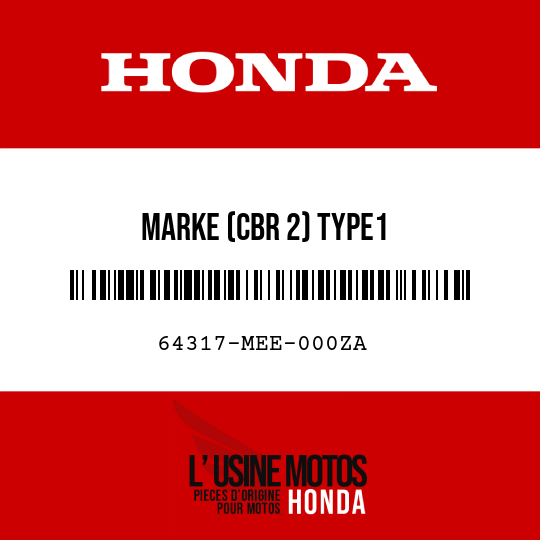 image de 64317-MEE-000ZA MARKE (CBR 2) TYPE1