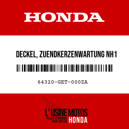 image de 64320-GET-000ZA DECKEL, ZUENDKERZENWARTUNG NH1 