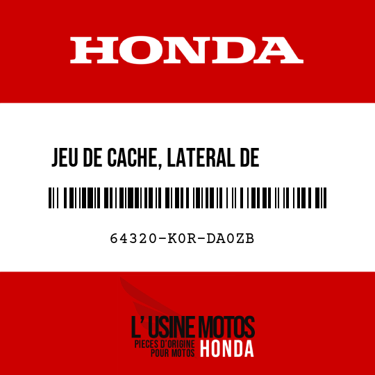 image de 64320-K0R-DA0ZB JEU DE CACHE, LATERAL DE      PLANCHER D (WL) TYPE1