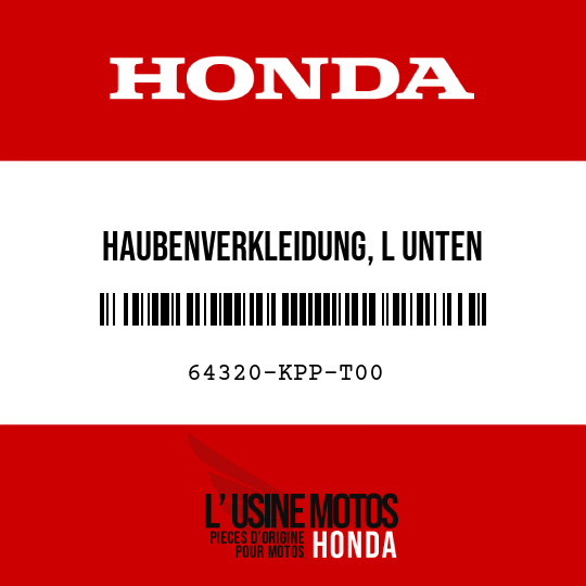 image de 64320-KPP-T00 HAUBENVERKLEIDUNG, L UNTEN