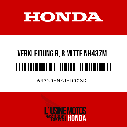 image de 64320-MFJ-D00ZD VERKLEIDUNG B, R MITTE NH437M 