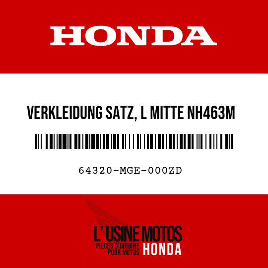 image de 64320-MGE-000ZD VERKLEIDUNG SATZ, L MITTE NH463M