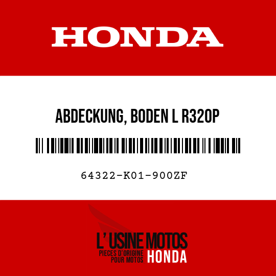image de 64322-K01-900ZF ABDECKUNG, BODEN L R320P