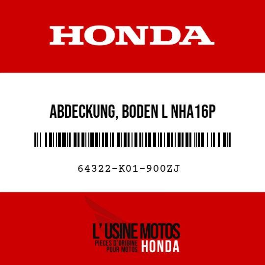 image de 64322-K01-900ZJ ABDECKUNG, BODEN L NHA16P