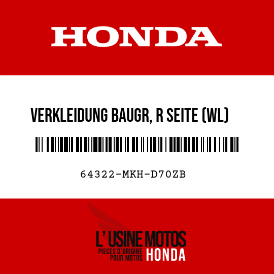 image de 64322-MKH-D70ZB VERKLEIDUNG BAUGR, R SEITE (WL) TYPE1 (TYPE1 )
