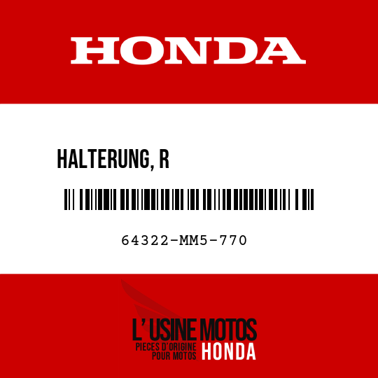 image de 64322-MM5-770 HALTERUNG, R MITTENVERKLEIDUNG