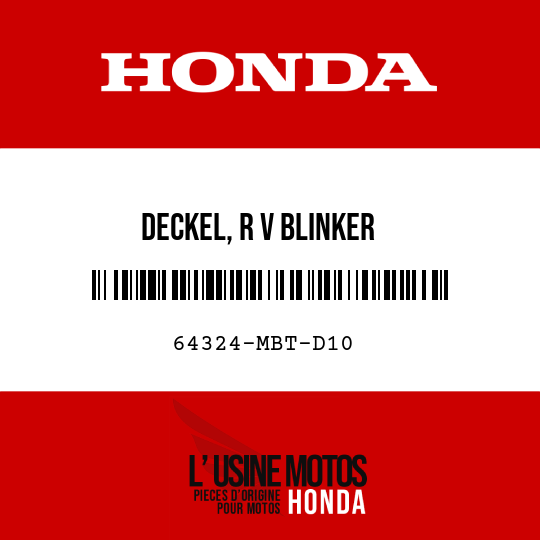 image de 64324-MBT-D10 DECKEL, R V BLINKER