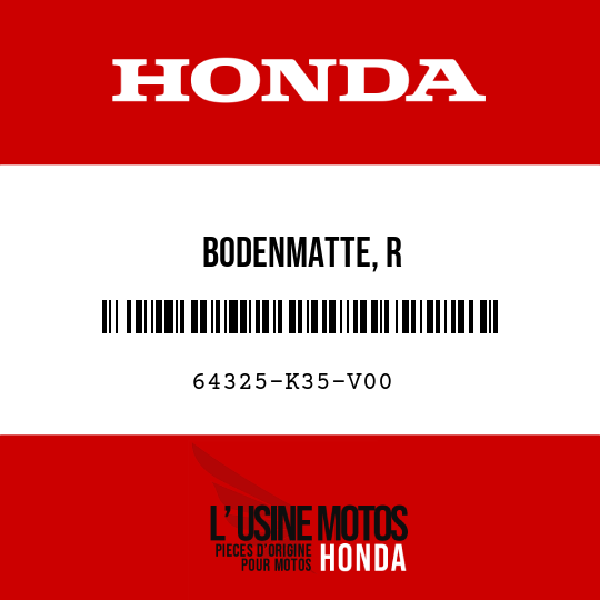 image de 64325-K35-V00 BODENMATTE, R