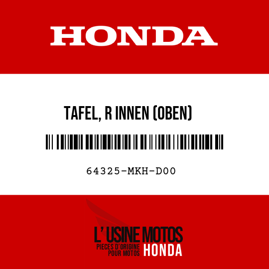 image de 64325-MKH-D00 TAFEL, R INNEN (OBEN)