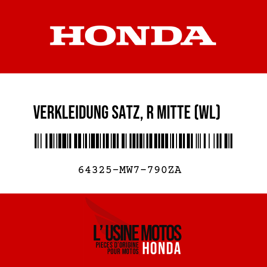 image de 64325-MW7-790ZA VERKLEIDUNG SATZ, R MITTE (WL)