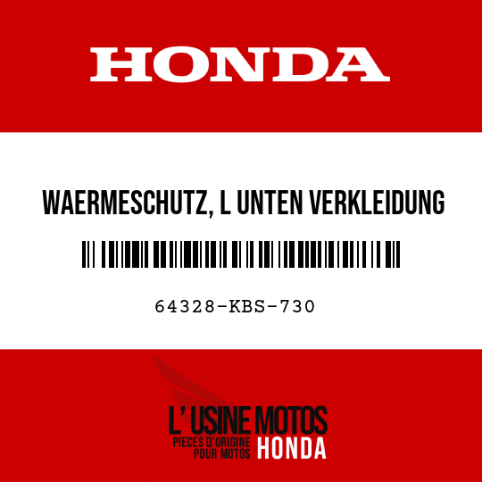 image de 64328-KBS-730 WAERMESCHUTZ, L UNTEN VERKLEIDUNG