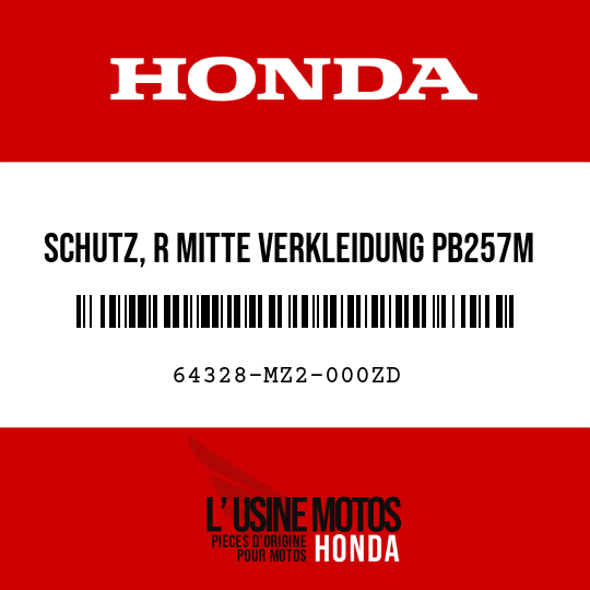 image de 64328-MZ2-000ZD SCHUTZ, R MITTE VERKLEIDUNG PB257M 