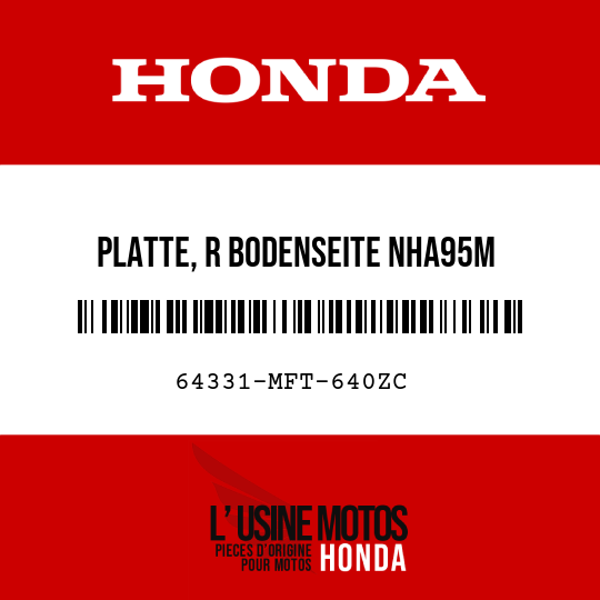 image de 64331-MFT-640ZC PLATTE, R BODENSEITE NHA95M 