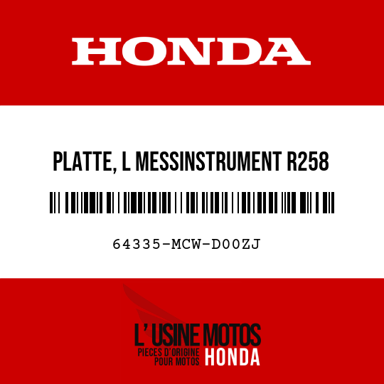 image de 64335-MCW-D00ZJ PLATTE, L MESSINSTRUMENT R258 