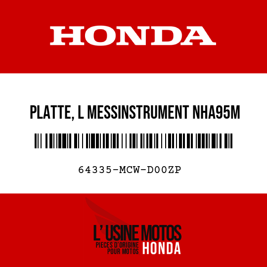 image de 64335-MCW-D00ZP PLATTE, L MESSINSTRUMENT NHA95M