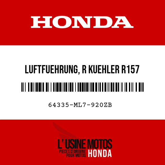 image de 64335-ML7-920ZB LUFTFUEHRUNG, R KUEHLER R157 