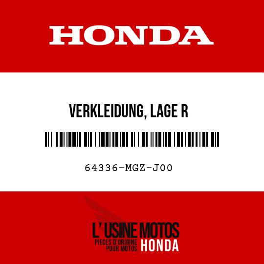 image de 64336-MGZ-J00 VERKLEIDUNG, LAGE R