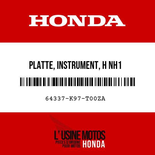 image de 64337-K97-T00ZA PLATTE, INSTRUMENT, H NH1