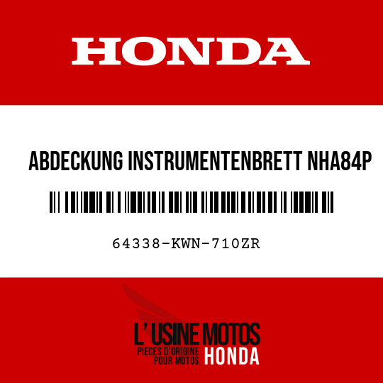 image de 64338-KWN-710ZR ABDECKUNG INSTRUMENTENBRETT NHA84P