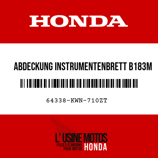 image de 64338-KWN-710ZT ABDECKUNG INSTRUMENTENBRETT B183M