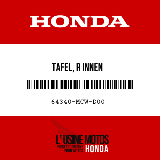 image de 64340-MCW-D00 TAFEL, R INNEN