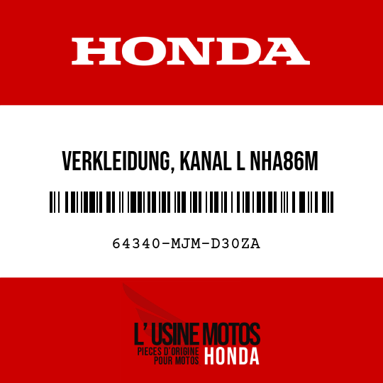 image de 64340-MJM-D30ZA VERKLEIDUNG, KANAL L NHA86M