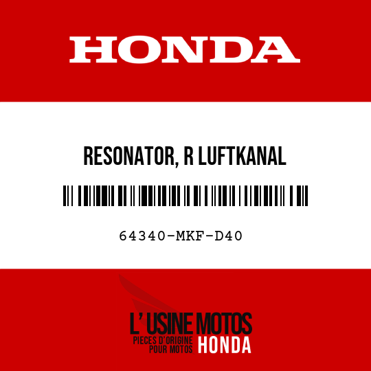 image de 64340-MKF-D40 RESONATOR, R LUFTKANAL