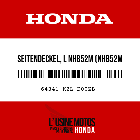 image de 64341-K2L-D00ZB SEITENDECKEL, L NHB52M (NHB52M CARBONIUM-GRAUMETALLIC MATT)