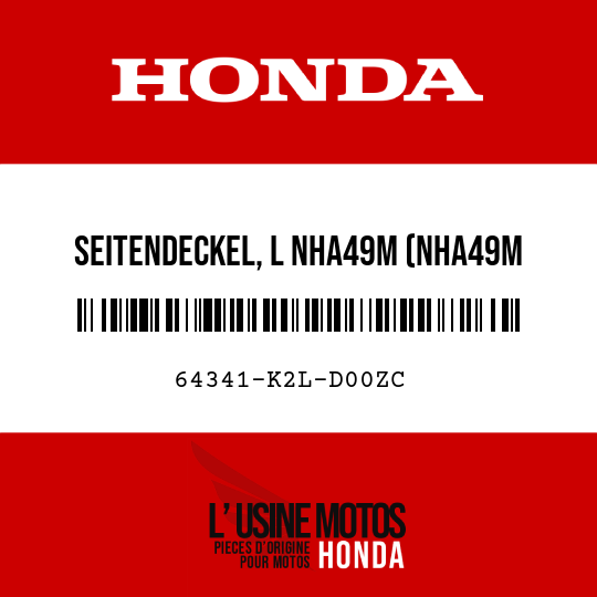 image de 64341-K2L-D00ZC SEITENDECKEL, L NHA49M (NHA49M GLAENZENDES SILBER-METALLIC)