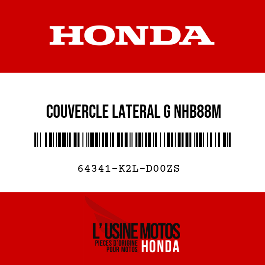 image de 64341-K2L-D00ZS COUVERCLE LATERAL G NHB88M
