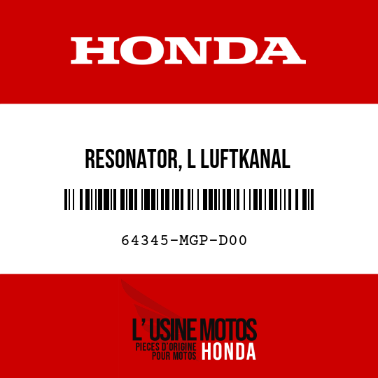 image de 64345-MGP-D00 RESONATOR, L LUFTKANAL