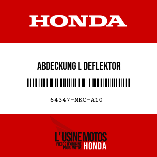 image de 64347-MKC-A10 ABDECKUNG L DEFLEKTOR