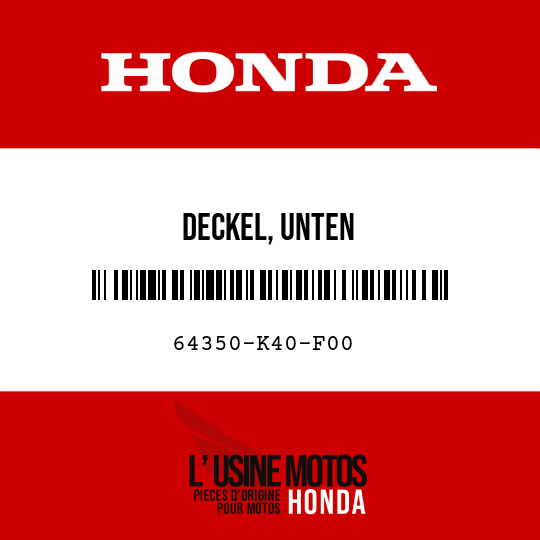 image de 64350-K40-F00 DECKEL, UNTEN