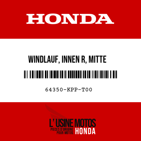 image de 64350-KPP-T00 WINDLAUF, INNEN R, MITTE