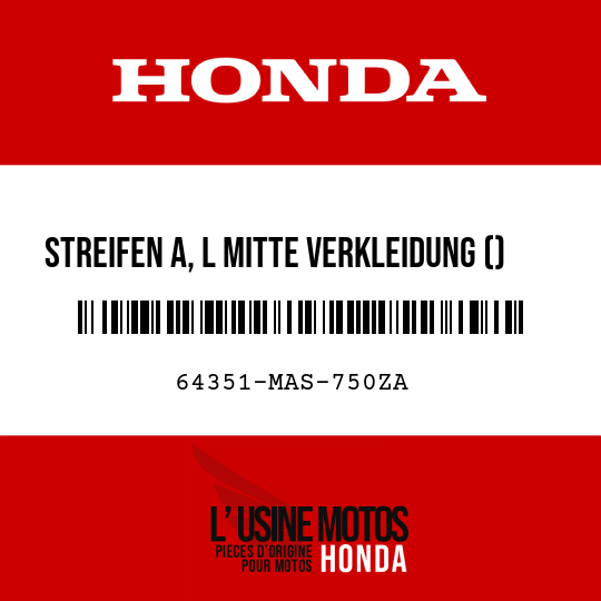 image de 64351-MAS-750ZA STREIFEN A, L MITTE VERKLEIDUNG () TYPE4